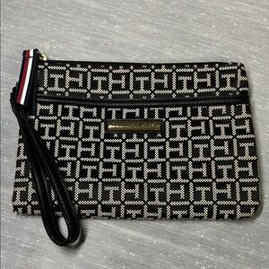Tommy Hilfiger Monogram dark brown / beige Clutch